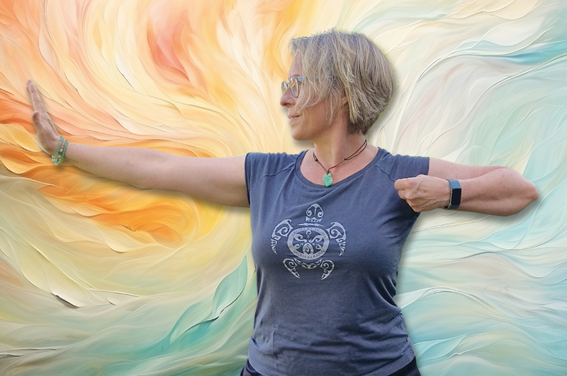 Elfi Klein zeigt eine Übung